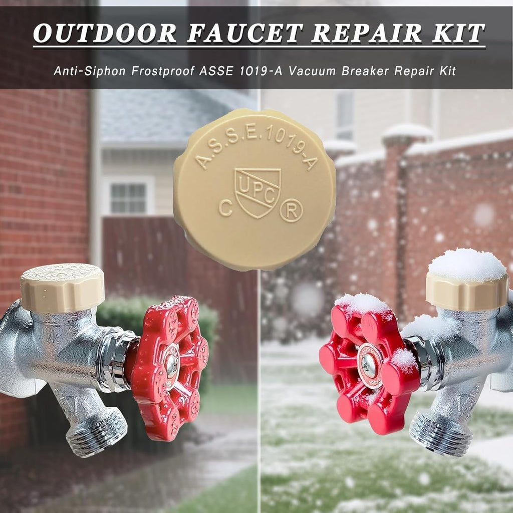 ASSE 1019-A Vacuum Breaker Replacement Kit, Outdoor Faucet Repair Kit, Anti-Siphon Frost-Free Hose Bib Sillcock Valve