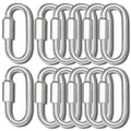 3IN Quick Link,Heavy Duty Locking Carabiner (12PCS,Silver)