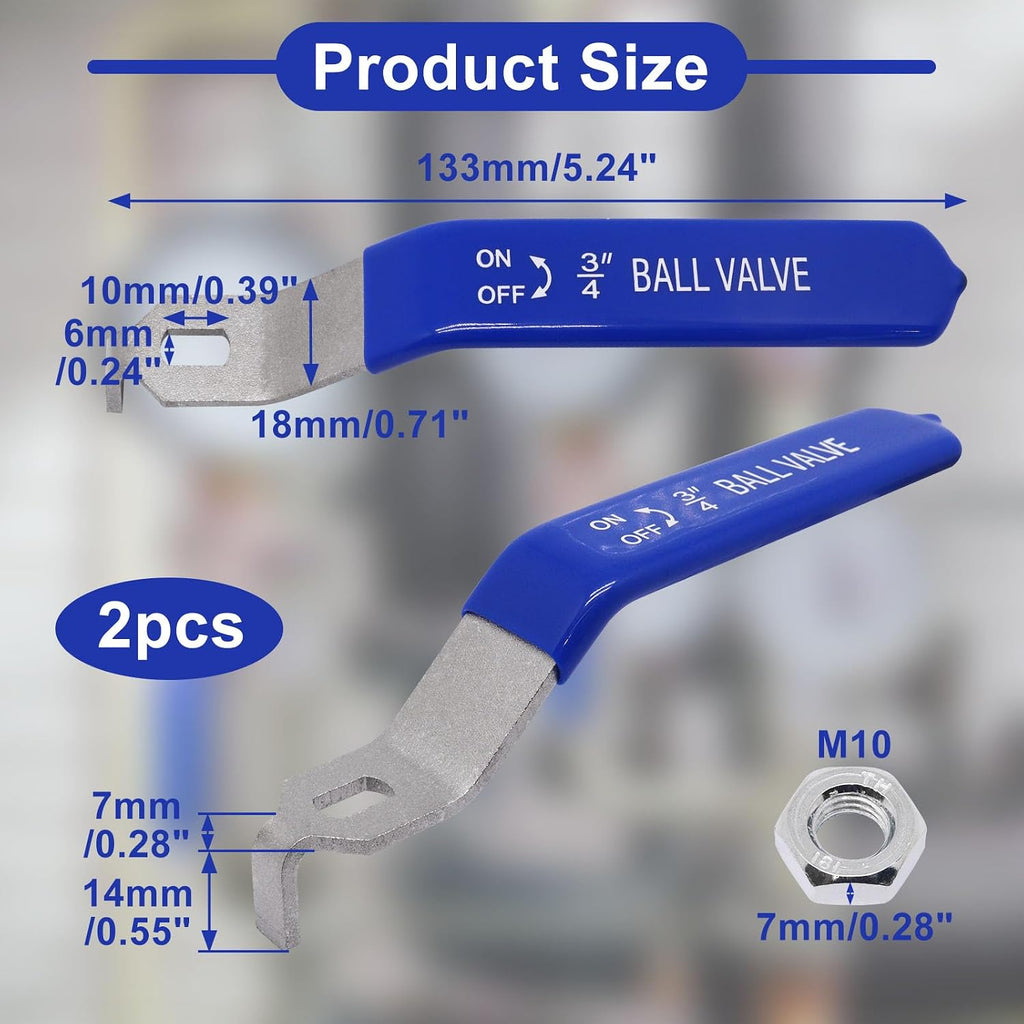 Stainless Steel Ball Valve Handle for 3/4 inch (DN20) Ball Valves