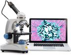 Microscope SW150,Compound Student Microscope,40X-1000X,Monocular Head,Coarse & Fine Focusing,Dual