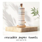 Reusable Paper Towels 30 Pack Cotton Flannel Washable Cloth Roll