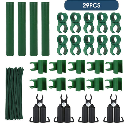 Adjustable Garden Stakes Connectors for 0.78" Rods | Plastic Plant Trellis Clips Connecting Joints for Tomato Cage