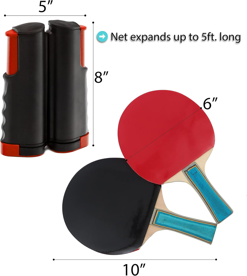 Anywhere Table Tennis Table Tennis Set with Paddles and Balls