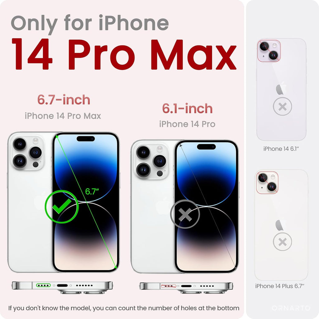Compatible with iPhone 14 Pro Max Case 6.7, Slim Liquid Silicone 3 Layers Full Covered Soft Gel Rubber Phone Case