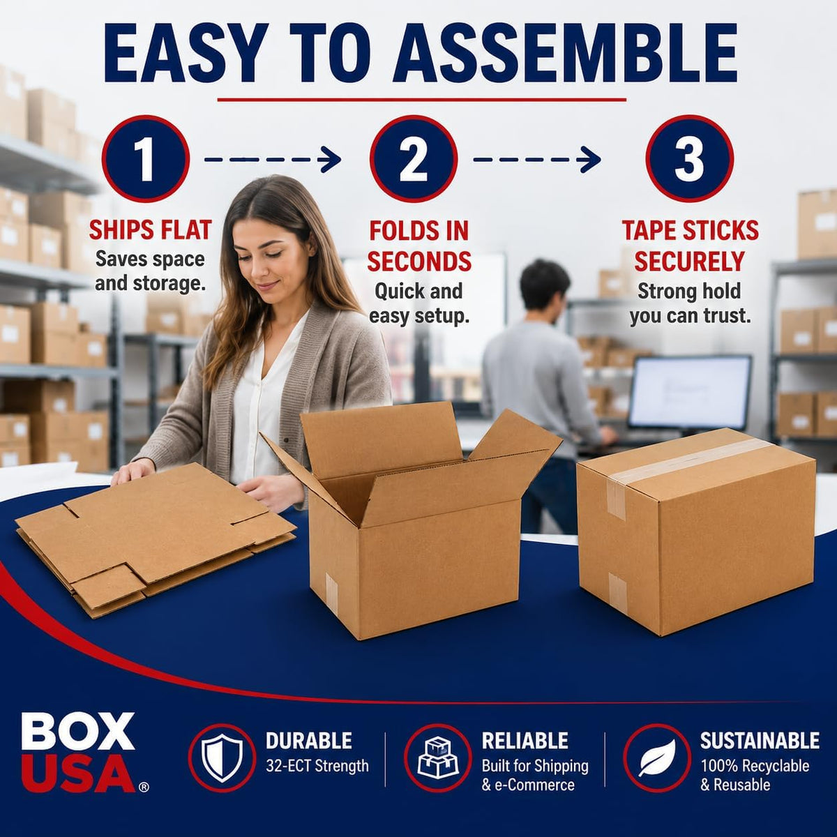 Medium Shipping Boxes 12x12x8 25-Pk for Shipping & Packing