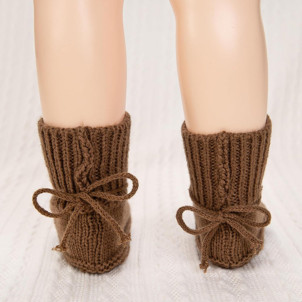 Baby Booties Newborn Walking Shoes Warm Crochet Knit Soft Socks for Infant Boy Girl