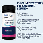 200 Chlorine Test Strips for Food Service 0-500 ppm (Value Pack) - Bleach Sanitizer Test Strips Food Service