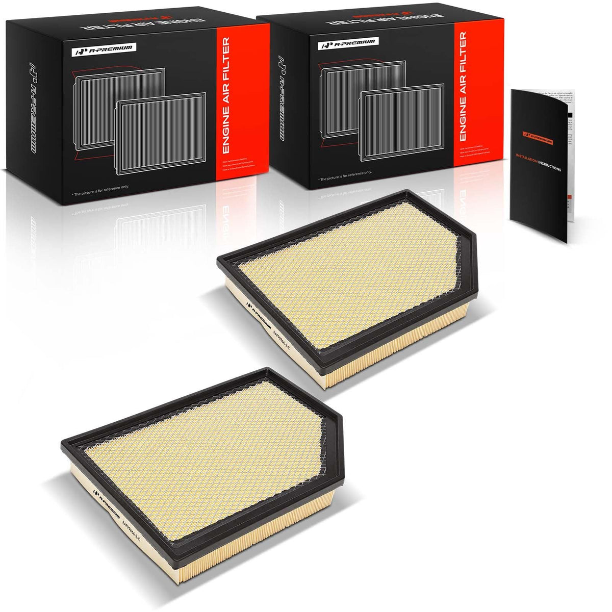A-Premium 2-PC Engine Air Filter Compatible with Jeep Models