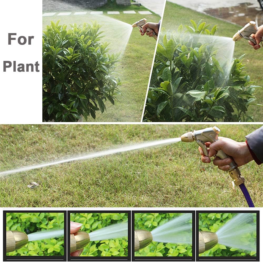 Upgraded Garden Hose Nozzle Sprayer, 100% Heavy Duty Metal Handheld Water Nozzle High Pressure in 4 Spraying Modes