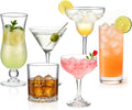 6 Set Cocktail Glasses Mixed Drinkware,6-piece Variety Set