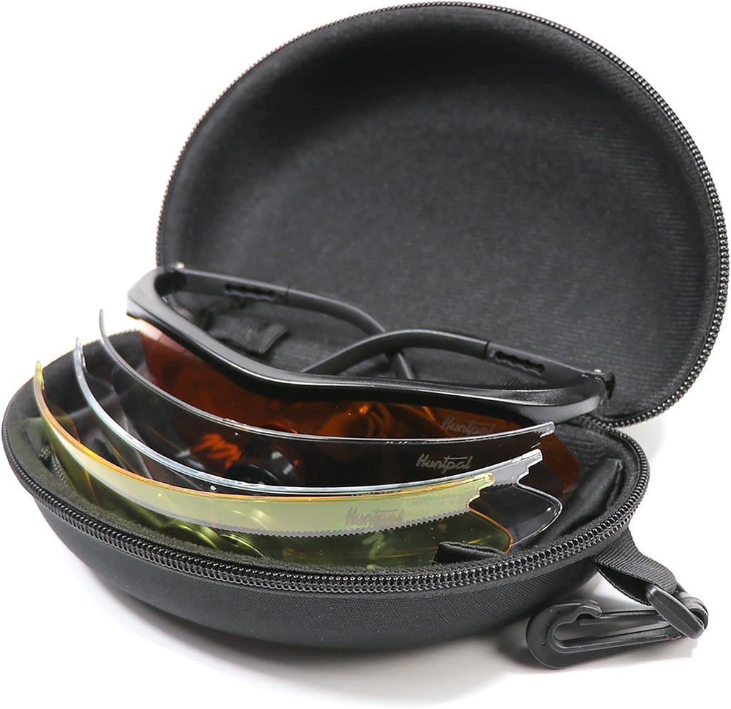 Hunting Shooting Safety Glasses with 4 Interchangeable Lenses | Impact & Scratch-Resistant, Shooter Safety, Hunting