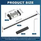 uxcell 1Pcs MGN9 350mm Linear Sliding Rail Guide with MGN9H Sliding Block