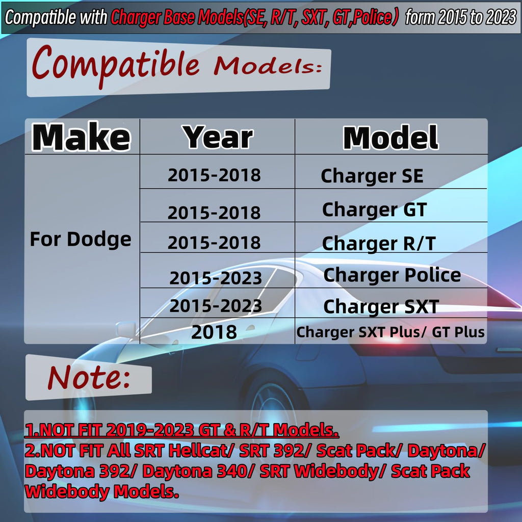 Front Lip Splitter Spoiler for Dodge Charger 2015-2023 Accessories
