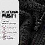Full Zip Fleece Jacket Men - Polar Fleece Lightweight Zipper Sweater