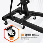 2-Ton Folding Engine Hoist with Leveler, 4400 Lbs Capacity