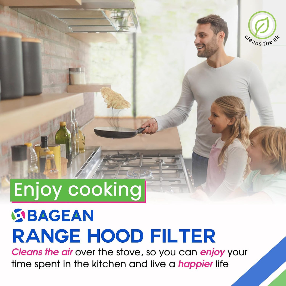 Bagean Stove Hood Vent Filter 8x8 Inch BCC024600 Fits Ventline Range Hood
