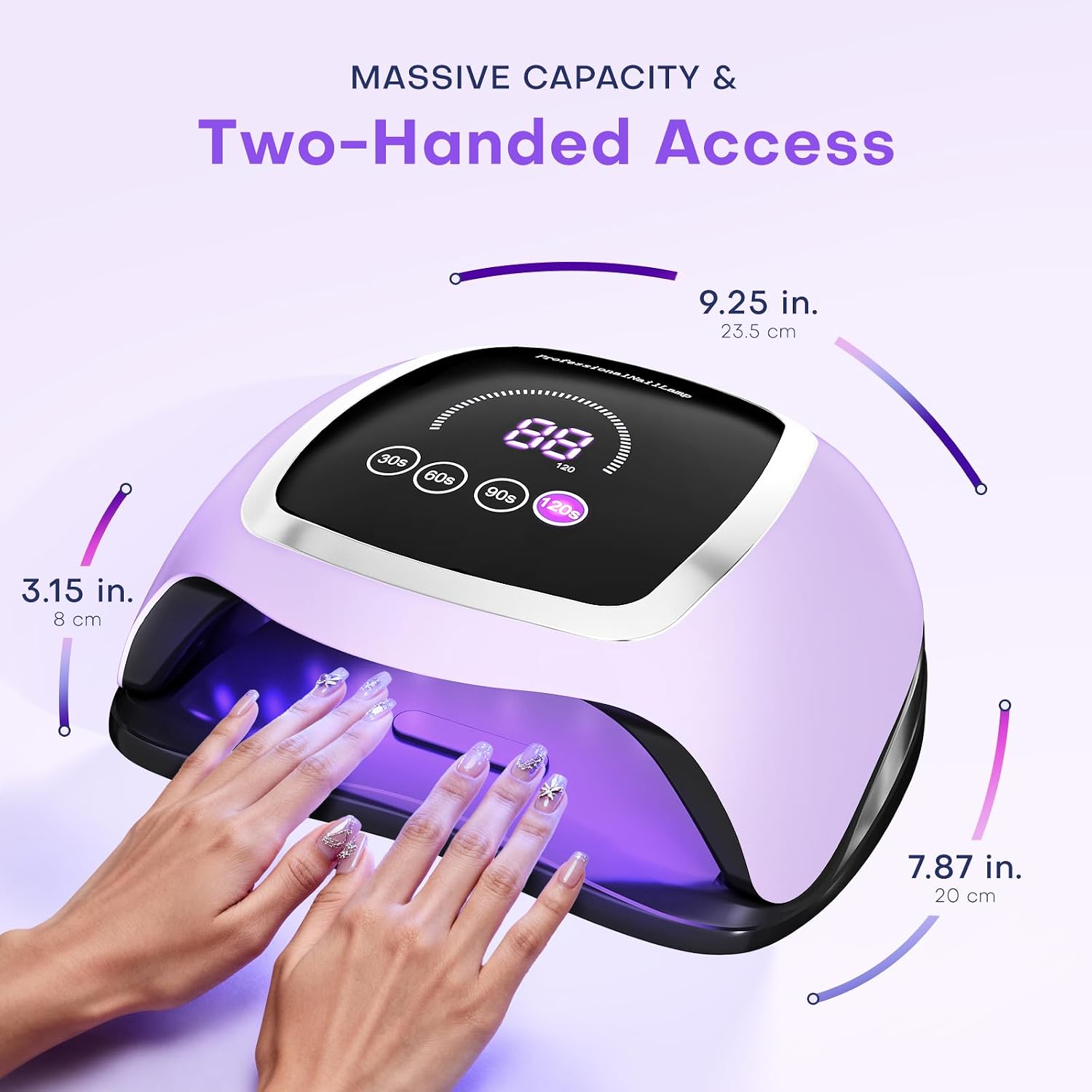 UV Nail Lamp, 180W LED Nail Dryer for Gel Polish, Touch Screen, 42 Beads | Auto Sensor Curing Light with LCD Display