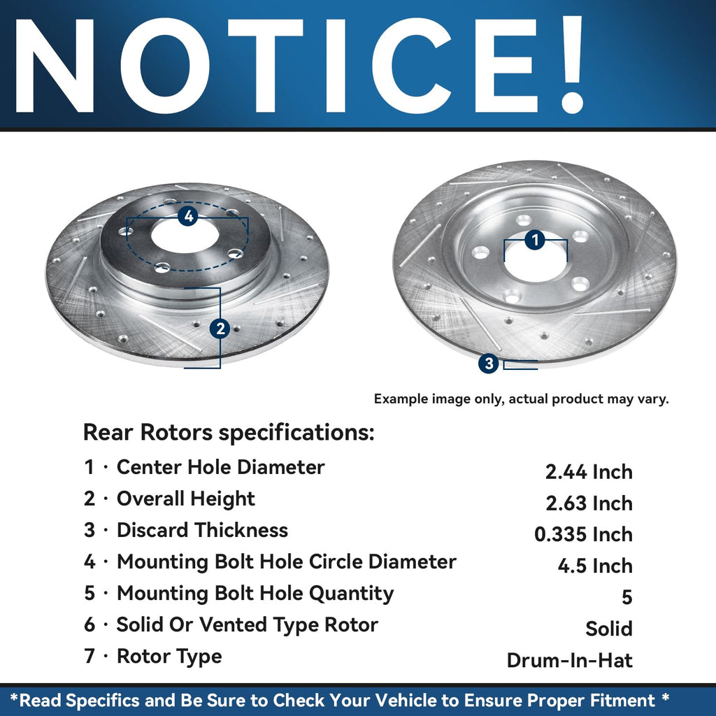 Front Brake Kit for Toyota Camry Avalon Lexus ES350 ES300h