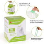 Large Trash Bag 13 Gallon Tall Drawstring 100% Post-Consumer Recycled Garbage Bag Waste Bag for Kitchen Office 0.8