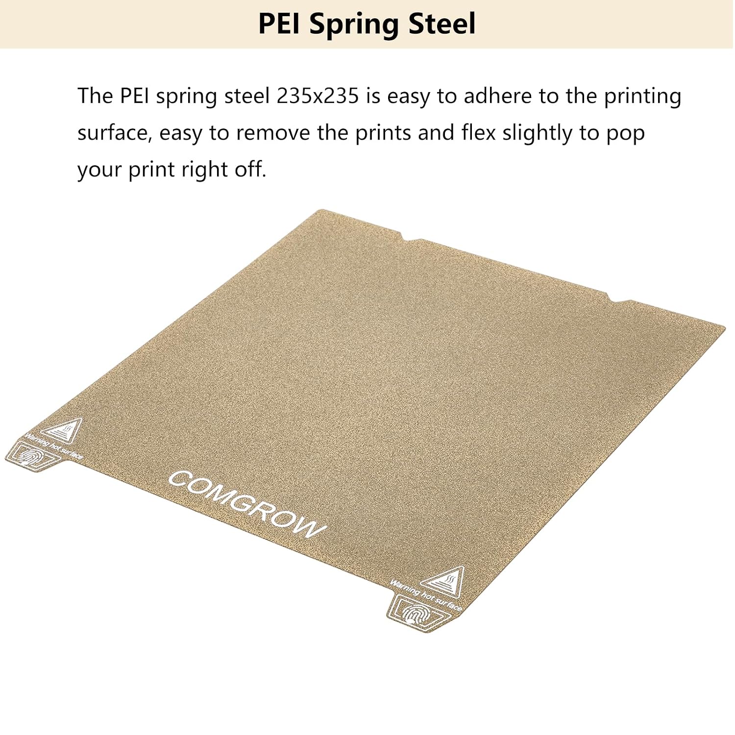Ender 3 V3 SE Double Sided PEO PEI Spring Steel Sheet 235X235mm | Smooth PEO and Textured PEI Magnetic Heated Bed for