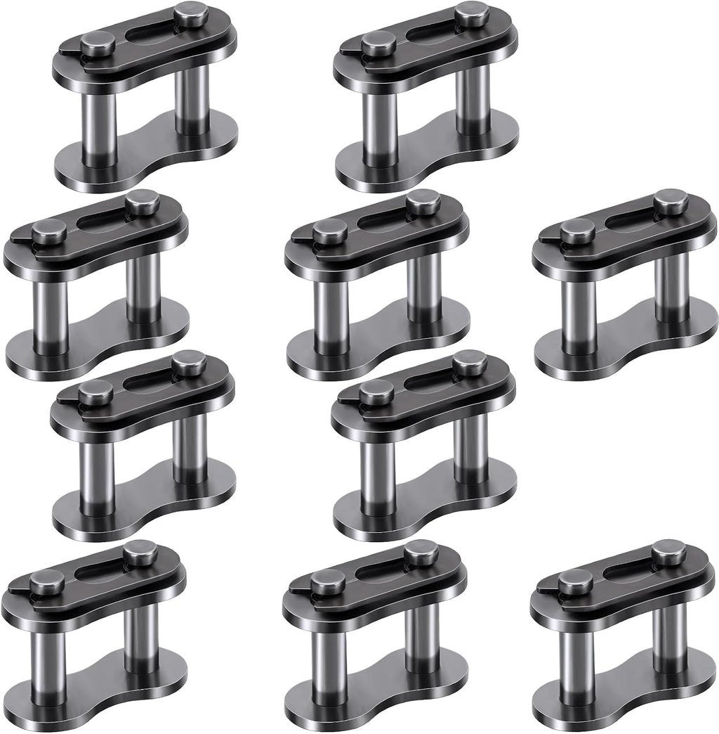 PAGOW 10pcs 40 Roller Chain Connecting Links, Master Connector Link, Heavy Duty Manganese Steel