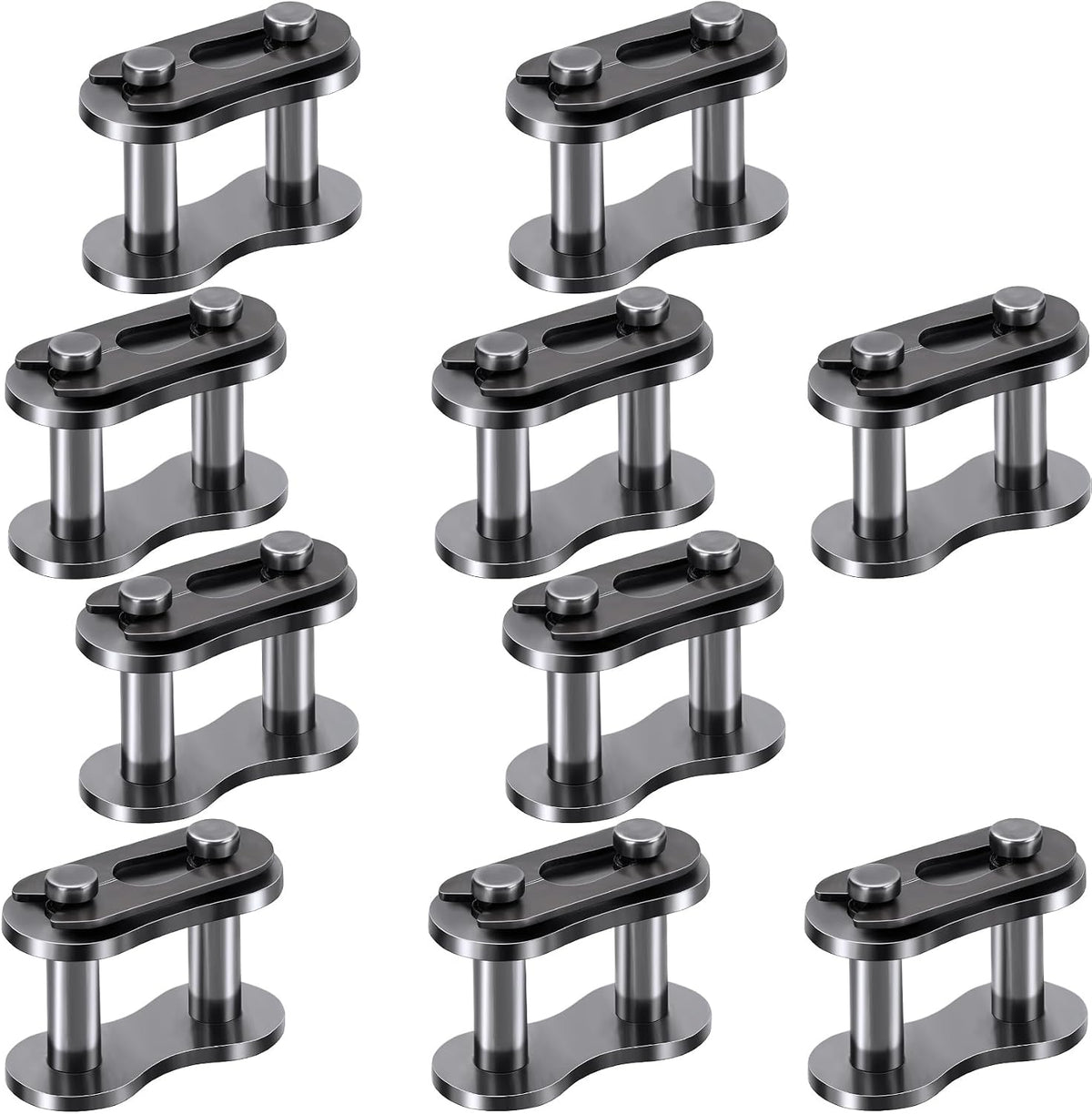 PAGOW 10pcs 40 Roller Chain Connecting Links, Master Connector Link, Heavy Duty Manganese Steel