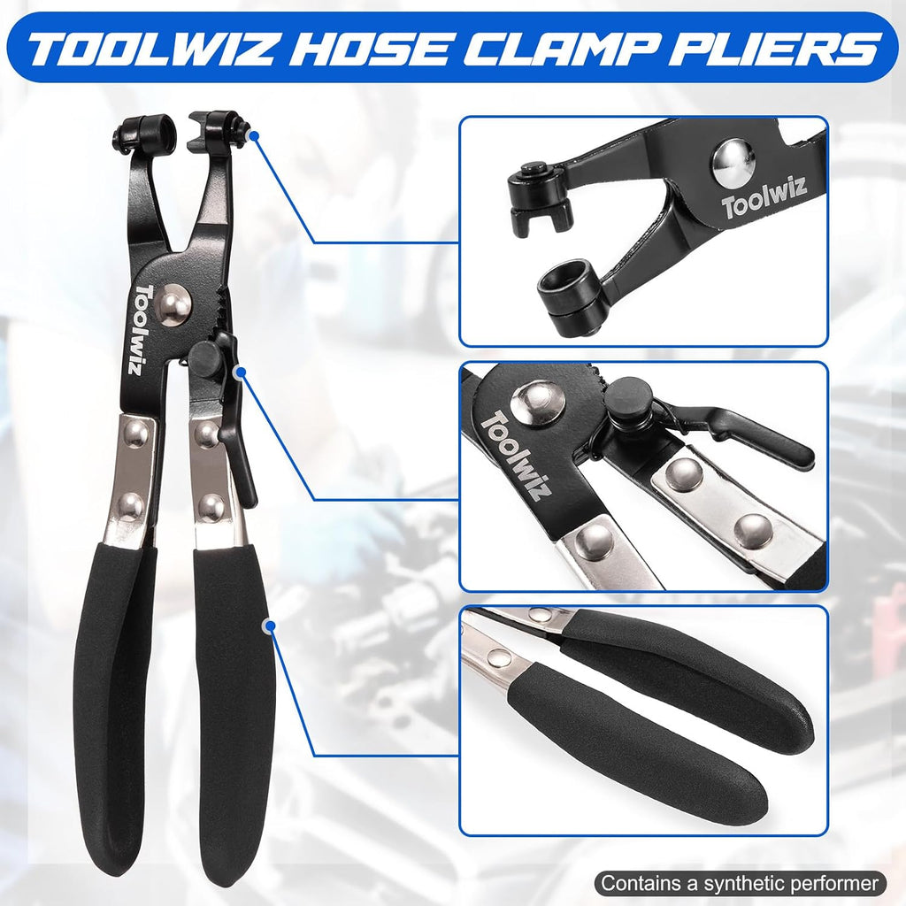 130Pcs 6-25mm Spring Band Hose Clamps Assortment with Clamp Plier | Swivel Radiator Hose Clamp Pliers, Constant