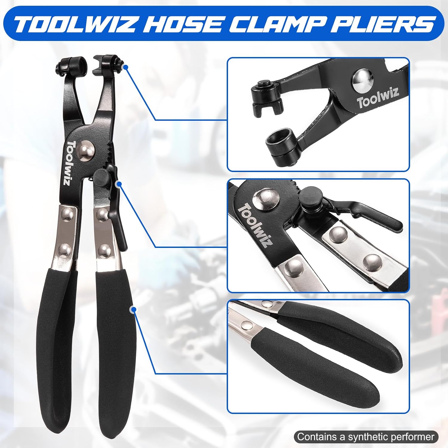 130Pcs 6-25mm Spring Band Hose Clamps Assortment with Clamp Plier | Swivel Radiator Hose Clamp Pliers, Constant