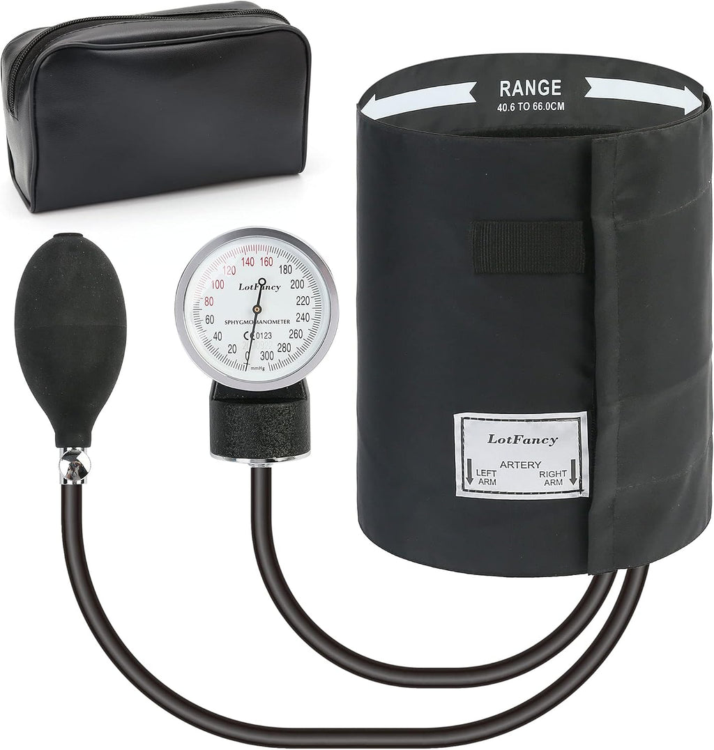 XXL Blood Pressure Cuff Manual Adult, Professional Thigh BP Cuff 16"-26", Extra Large Adult Size Sphygmomanometer