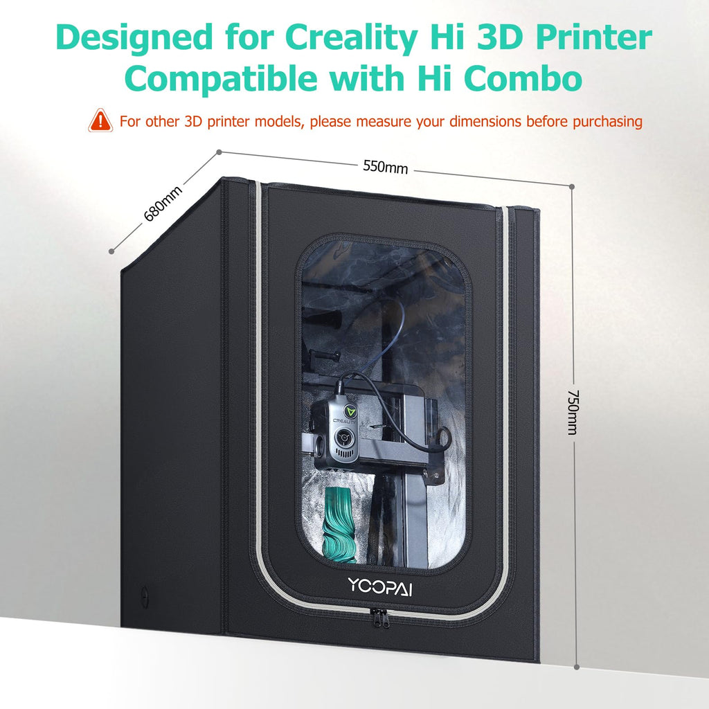 3D Printer Enclosure for Creality Hi/Hi Combo with LED Light