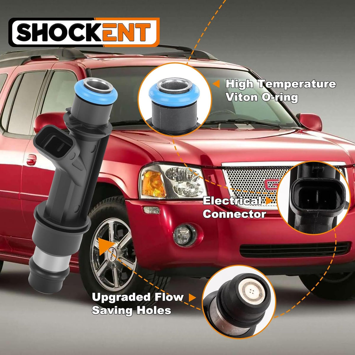 4.2L 4-hole Fuel Injectors Fit for:-Chevy for:-GMC for:-Buick