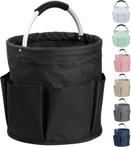 17L Cleaning Caddy with Handle and 6 Pockets, Foldable Cleaning Supply Caddy, Portable Shower Caddy in 600D Oxford