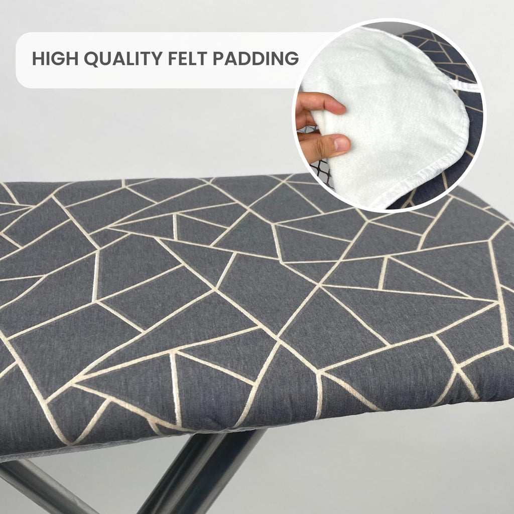 Ironing Board Cover and Pad Standard Size 15x54 inch Extra Heavy Duty Thick Padding, Heat Reflective, Non Stick