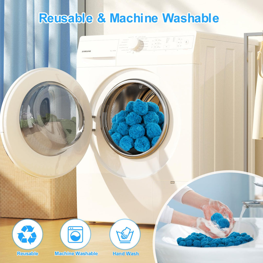 3.1 lbs Pool Filter Balls for Sand Filter, Reusable Pool Sand Filter Balls, Efficient Blue Filter Media Balls