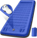 Camping Sleeping Pad, Extra Thick 5 Inch Camping Mat with Pillow Built-in Foot Pump Inflatable Sleeping Pads Compact