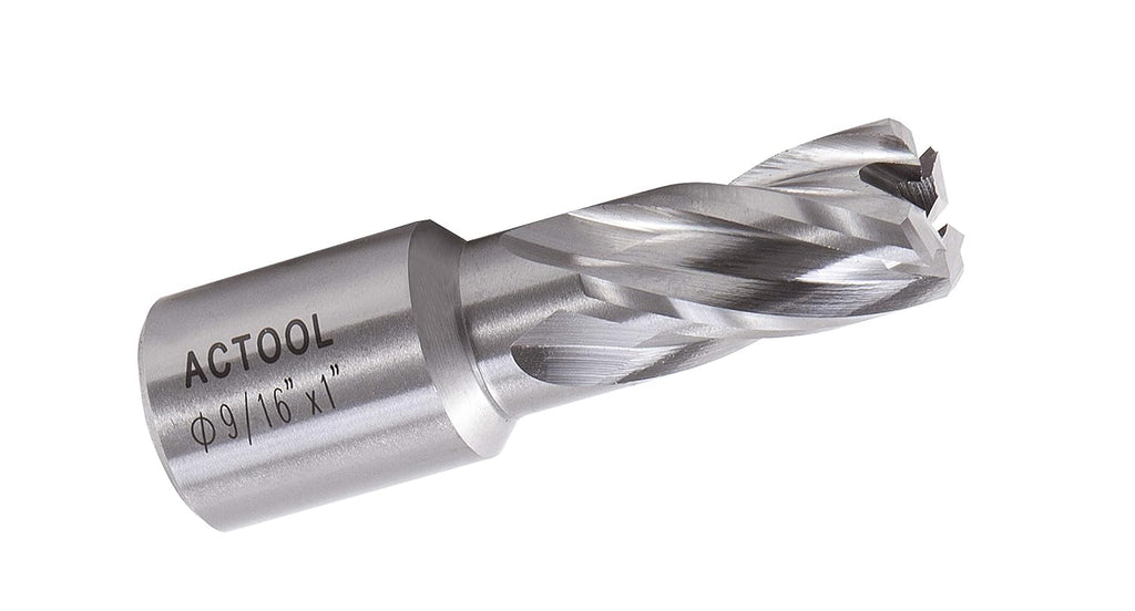9/16" Diameter × 1" Depth of Cut HSS ANNULAR Cutter with 3/4'' Weldon Shank