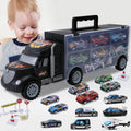 Toddler Toys for 3-4 Year Old Boys,Large Transport Cars Carrier Set Truck Toys with 12 Die cast Vehicles Truck Toys