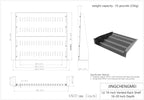 2U Vented Server Rack Shelf- Deep Adjustable 16-20"