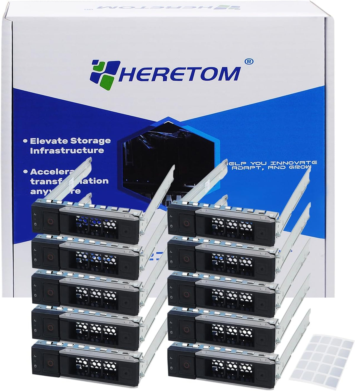 10-Pack Hard Drive Tray Caddy 3.5 HDD SSD Caddy X7K8W Hard Drive Bracket