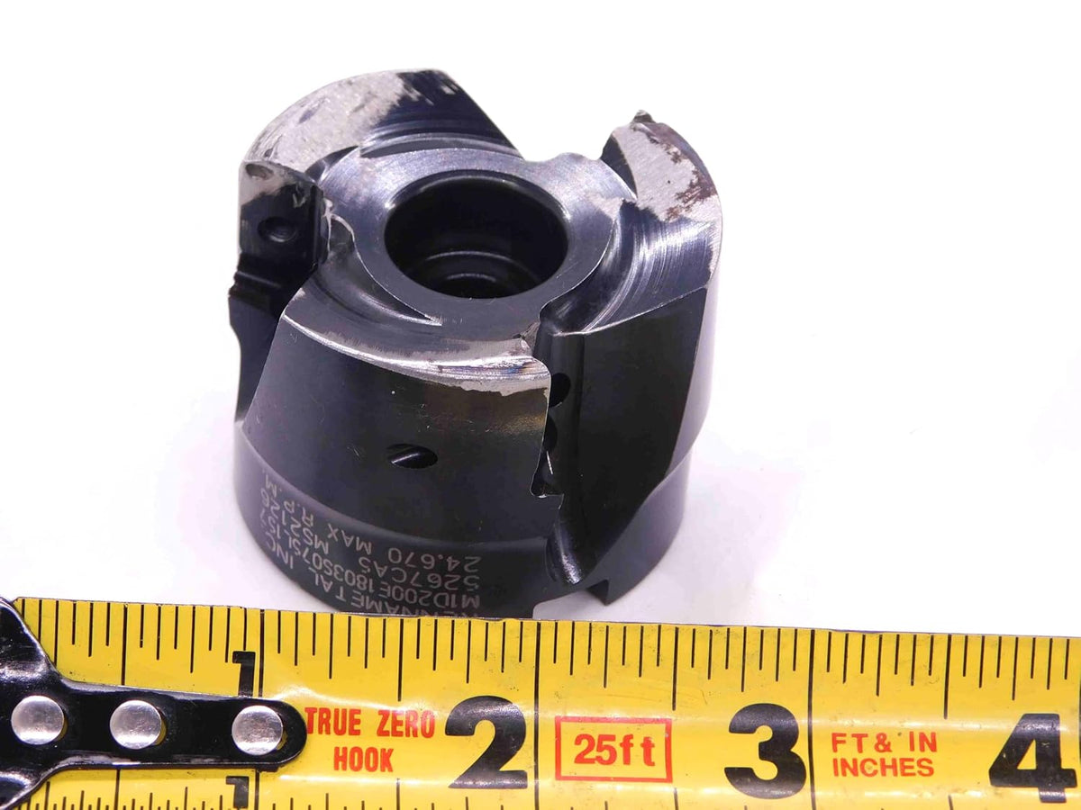 KENNAMETAL 2" O.D. COOLANT FACE Mill M1D200E1803S075L157 3/4 Pilot 3 Pockets 2.0 - JJ2262CH5