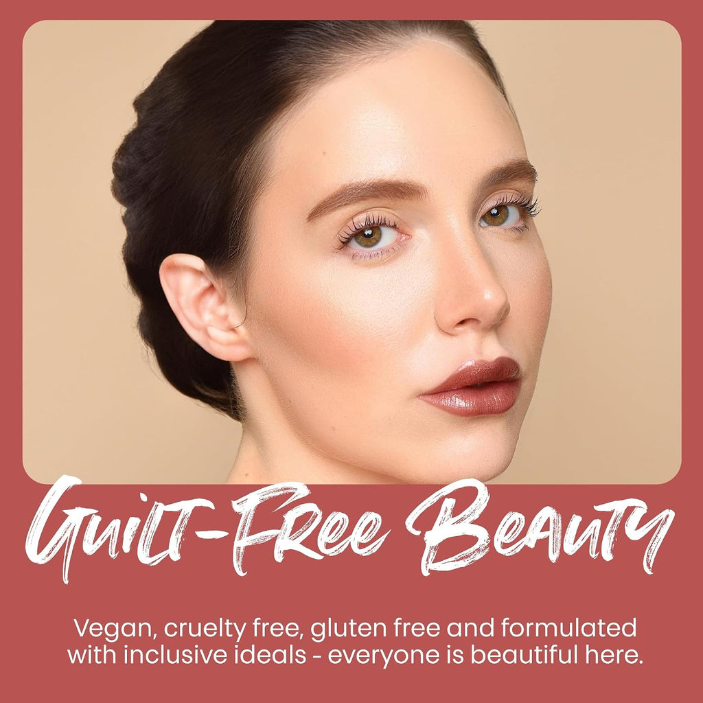 Vegan Lip Kit, with Straight Livin' Lip Liner, Naturalista Liquid Matte Lipstick, and Extra Non-Sticky Lip Gloss, 3