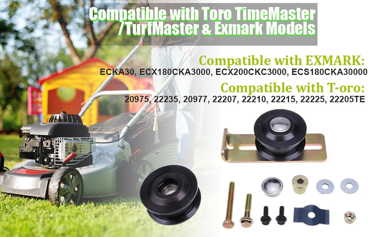 JEENDA 126-7890 Pulleys & Idler Kit Compatible with Toro/Exmark Mowers