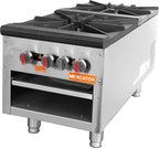 2-Burner Commercial Gas Stock Pot Range, 180,000 BTU