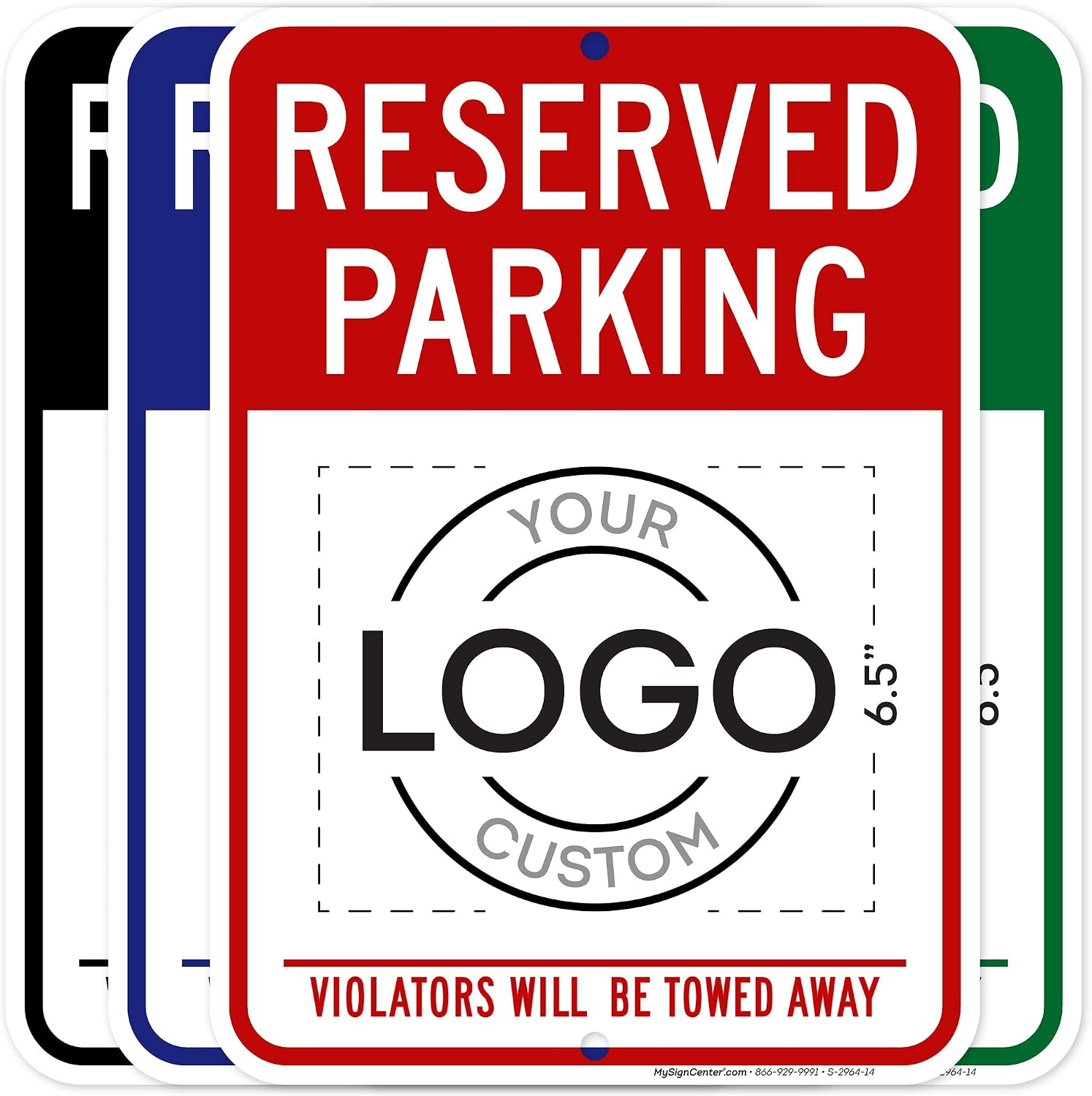 Reserved Parking Sign, Custom Parking Signs for Business, Violators Will Be Towed Away, 10x14 Inches, Rust Free .040