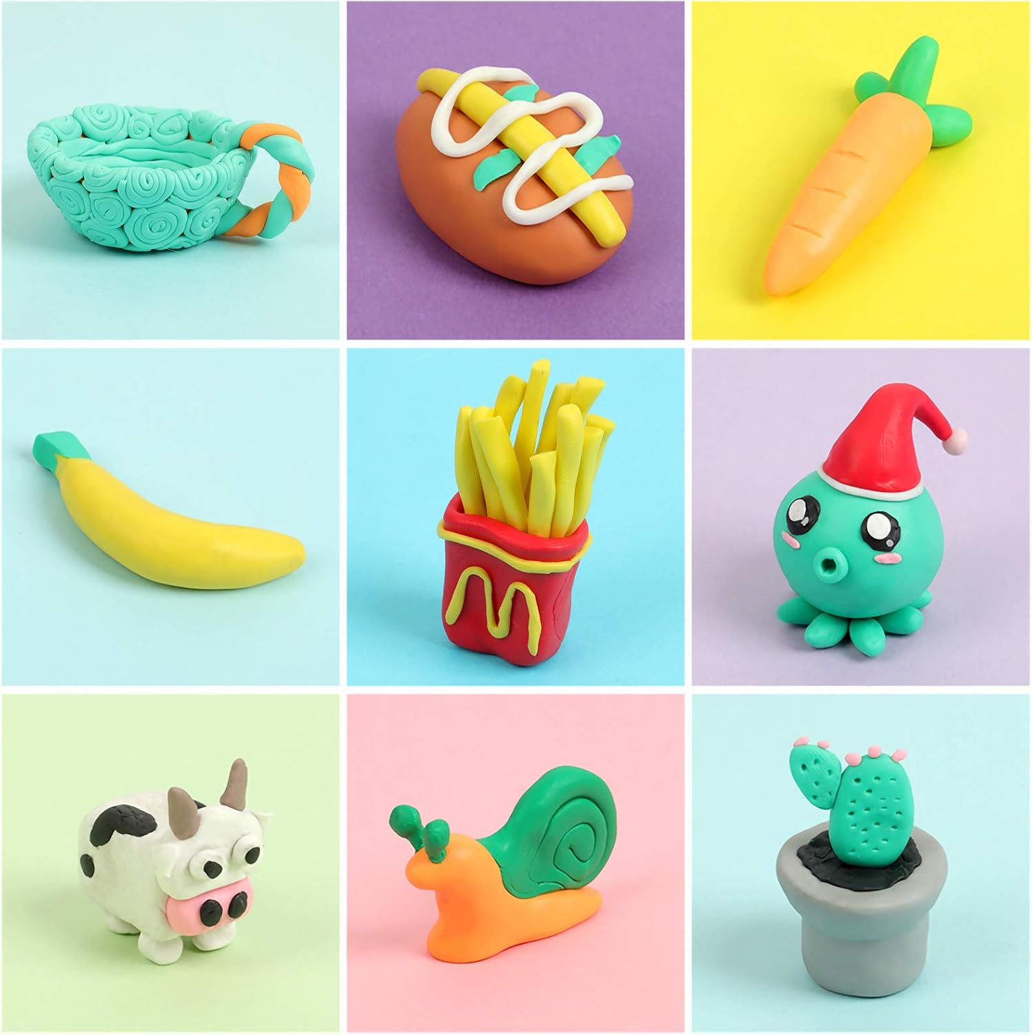 Polymer Clay Kit 50 Colors, Oven Bake Modeling Clay for Kids | DIY Starter Kit, 20 Sculpting Tools & Accessory, Easy