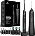 Upgraded Pro Dental Care Kit: 5-Mode Water Flosser & 50,000 VPM Sonic Electric Toothbrush | Premium Oral Clean Set