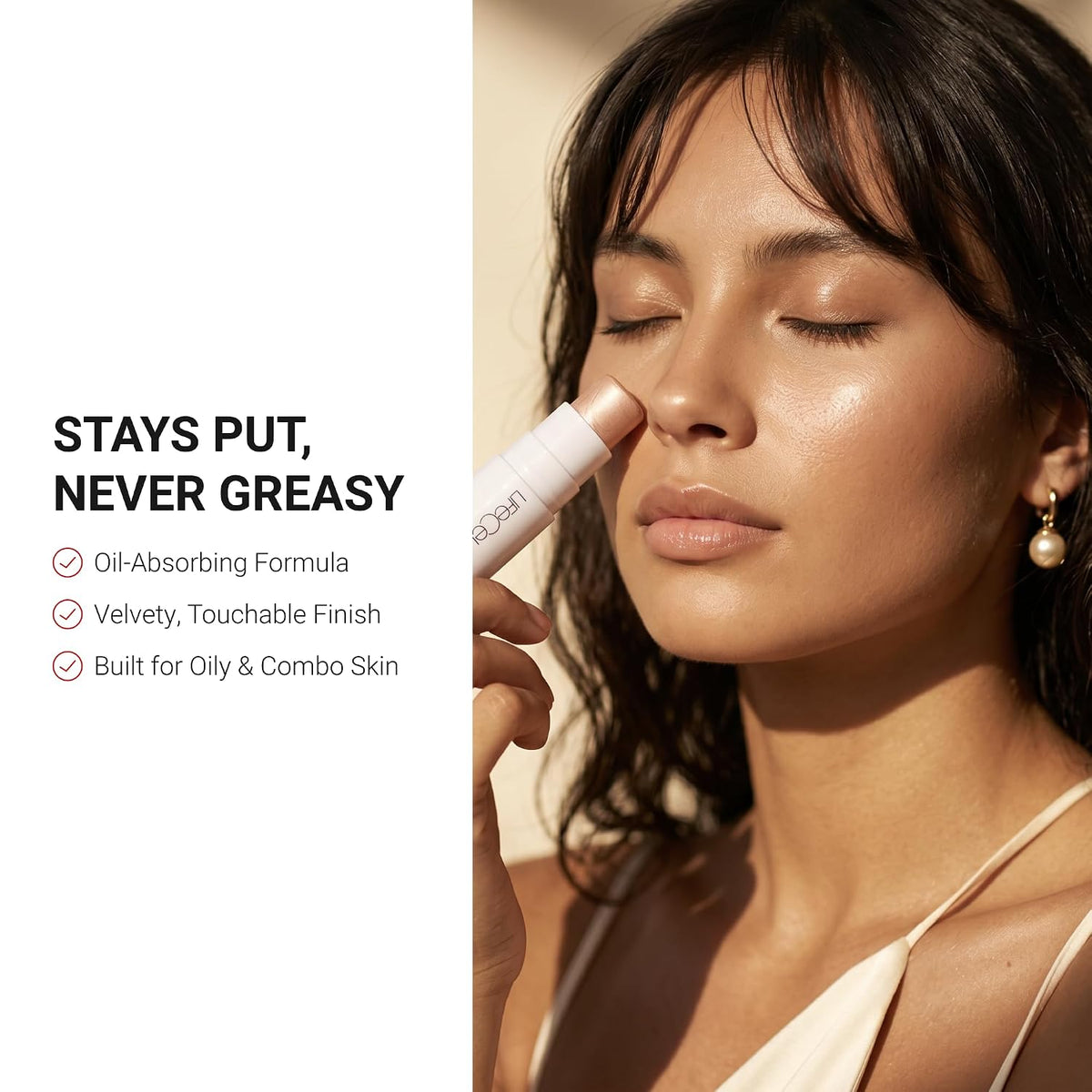 Cream Highlighter Stick, Rose - Vegan Glow, 0.25oz