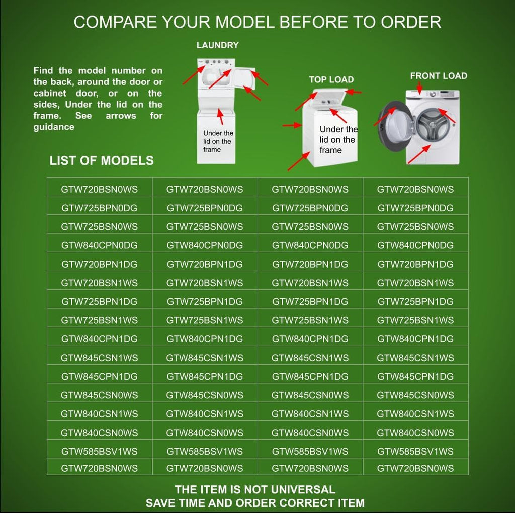 290D1952G102 CKD52G102X compatible with General Electric, Hotpoint, RCA Washer Inverter Board fits old number 290D1952G102 (290D2861G001)
