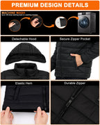 Heated Jackets for Men with Battery Pack, Electric Warm Down Coat