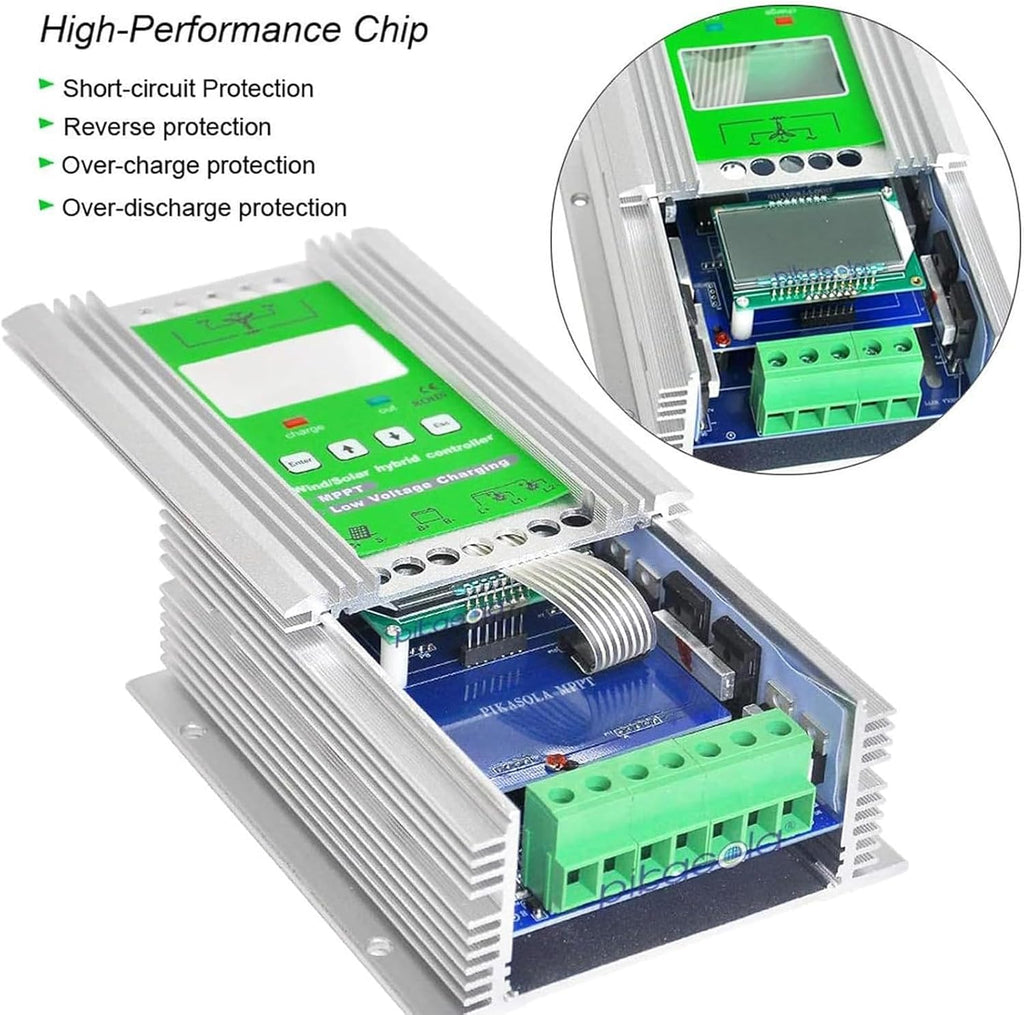 Wind Solar Hybrid Charge Controller 12v /24v /48v Wind Turbine Solar Hybrid Mppt Charge Boost Controller Solar Panel